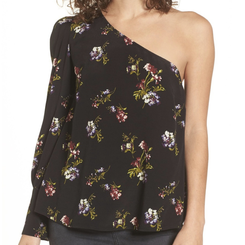 BP Print One-Shoulder Top Size M